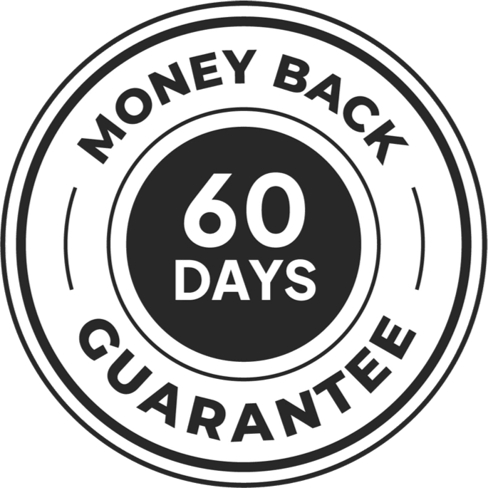 Quiet Nerves 60-day money-back guarantee badge